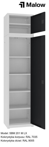 SBM 201 M LX Kolorystyka korpusu - RAL 7035 Kolorystyka drzwi - RAL 9005 (1).jpg