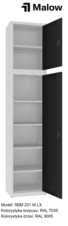 SBM 201 M LX Kolorystyka korpusu - RAL 7035 Kolorystyka drzwi - RAL 9005.jpg