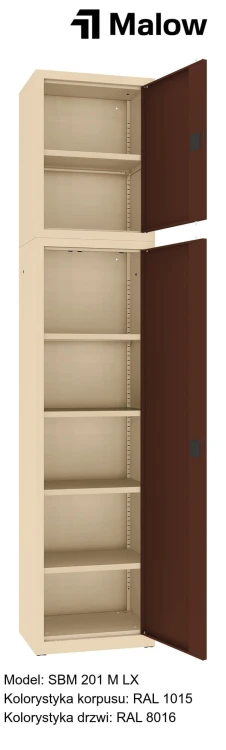 SBM 201 M LX Kolorystyka korpusu - RAL 1015 Kolorystyka drzwi - RAL 8016.jpg