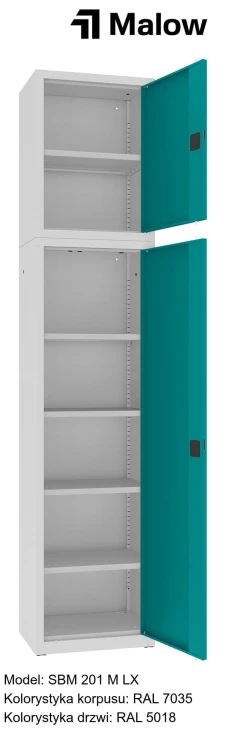 SBM 201 M LX Kolorystyka korpusu - RAL 7035 Kolorystyka drzwi - RAL 5018.jpg