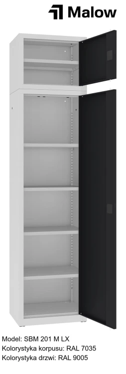 SBM 201 M LX Kolorystyka korpusu - RAL 7035 Kolorystyka drzwi - RAL 9005 (1).jpg
