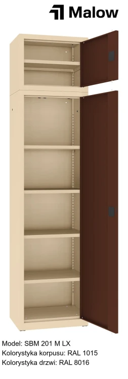 SBM 201 M LX Kolorystyka korpusu - RAL 1015 Kolorystyka drzwi - RAL 8016 (1).jpg