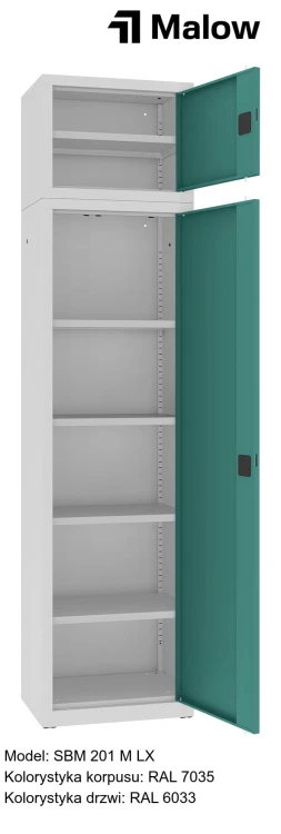 SBM 201 M LX Kolorystyka korpusu - RAL 7035 Kolorystyka drzwi - RAL 6033 (1).jpg