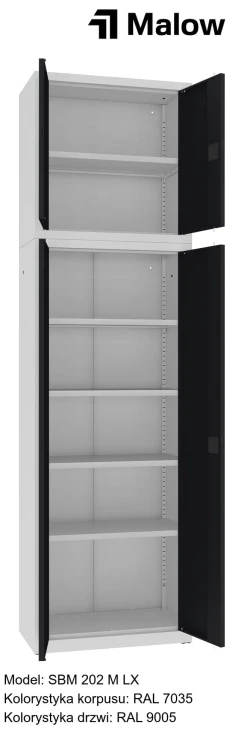 SBM 202 M LX Kolorystyka korpusu - RAL 7035 Kolorystyka drzwi - RAL 9005 (1).jpg