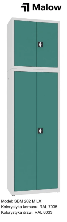 SBM 202 M LX Kolorystyka korpusu - RAL 7035 Kolorystyka drzwi - RAL 6033.jpg