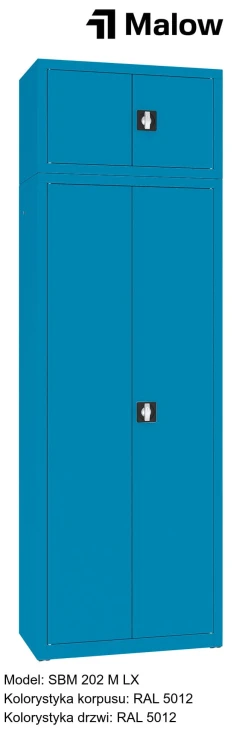 SBM 202 M LX Kolorystyka korpusu - RAL 5012 Kolorystyka drzwi - RAL 5012.jpg