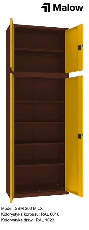 SBM 203 M LX Kolorystyka korpusu - RAL 8016 Kolorystyka drzwi - RAL 1023 (1).jpg