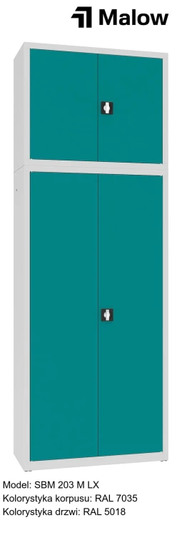 SBM 203 M LX Kolorystyka korpusu - RAL 7035 Kolorystyka drzwi - RAL 5018.jpg