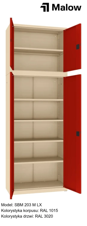 SBM 203 M LX Kolorystyka korpusu - RAL 1015 Kolorystyka drzwi - RAL 3020 (1).jpg
