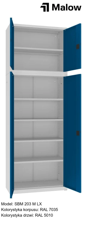 SBM 203 M LX Kolorystyka korpusu - RAL 7035 Kolorystyka drzwi - RAL 5010 (1).jpg