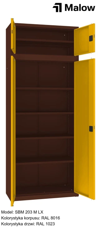 SBM 203 M LX Kolorystyka korpusu - RAL 8016 Kolorystyka drzwi - RAL 1023 (1).jpg