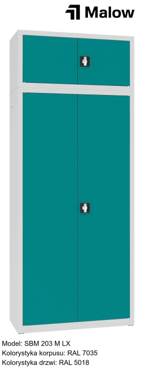 SBM 203 M LX Kolorystyka korpusu - RAL 7035 Kolorystyka drzwi - RAL 5018.jpg