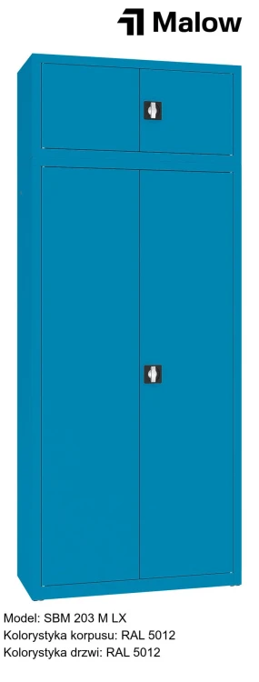 SBM 203 M LX Kolorystyka korpusu - RAL 5012 Kolorystyka drzwi - RAL 5012.jpg