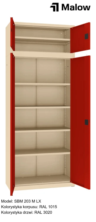 SBM 203 M LX Kolorystyka korpusu - RAL 1015 Kolorystyka drzwi - RAL 3020 (1).jpg