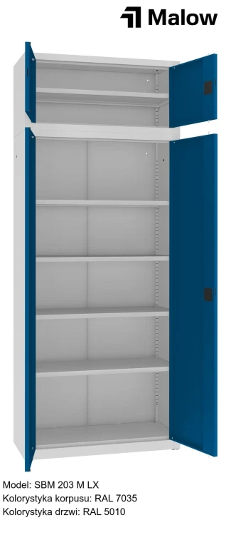 SBM 203 M LX Kolorystyka korpusu - RAL 7035 Kolorystyka drzwi - RAL 5010 (1).jpg