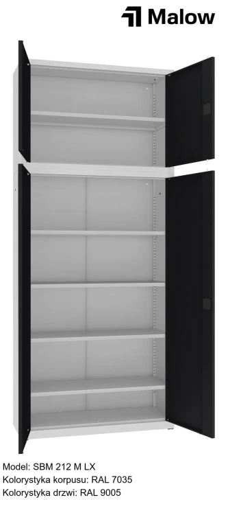 SBM 212 M LX Kolorystyka korpusu - RAL 7035 Kolorystyka drzwi - RAL 9005 (1).jpg