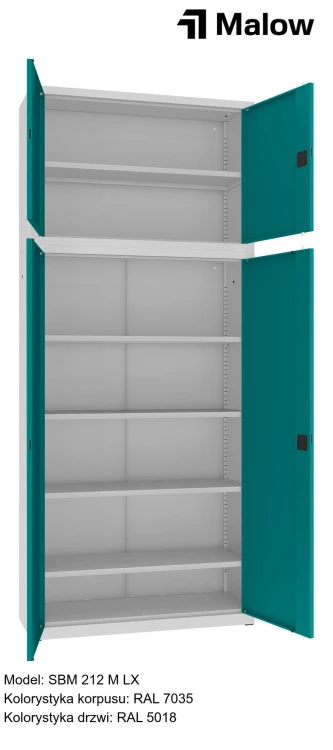 SBM 212 M LX Kolorystyka korpusu - RAL 7035 Kolorystyka drzwi - RAL 5018 (1).jpg