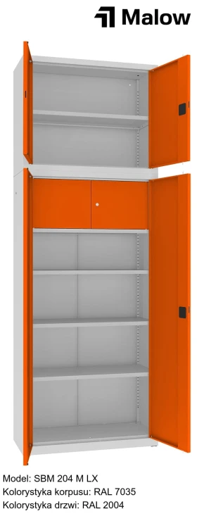 SBM 204 M LX Kolorystyka korpusu - RAL 7035 Kolorystyka drzwi - RAL 2004 (1).jpg