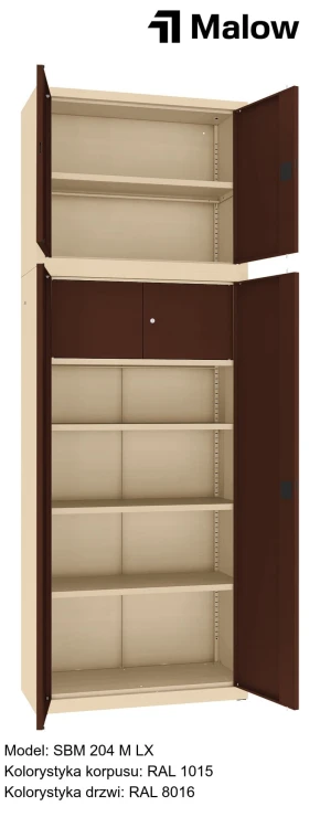 SBM 204 M LX Kolorystyka korpusu - RAL 1015 Kolorystyka drzwi - RAL 8016 (1).jpg