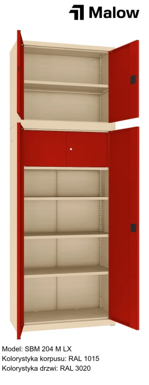 SBM 204 M LX Kolorystyka korpusu - RAL 1015 Kolorystyka drzwi - RAL 3020 (1).jpg