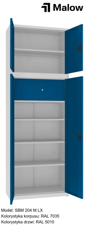 SBM 204 M LX Kolorystyka korpusu - RAL 7035 Kolorystyka drzwi - RAL 5010 (1).jpg