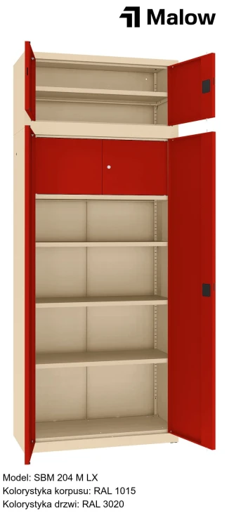 SBM 204 M LX Kolorystyka korpusu - RAL 1015 Kolorystyka drzwi - RAL 3020 (1).jpg