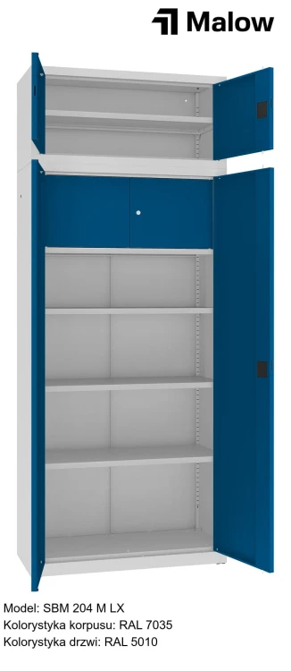 SBM 204 M LX Kolorystyka korpusu - RAL 7035 Kolorystyka drzwi - RAL 5010 (1).jpg