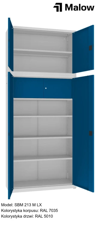 SBM 213 M LX Kolorystyka korpusu - RAL 7035 Kolorystyka drzwi - RAL 5010 (1).jpg