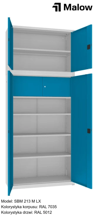 SBM 213 M LX Kolorystyka korpusu - RAL 7035 Kolorystyka drzwi - RAL 5012 (1).jpg