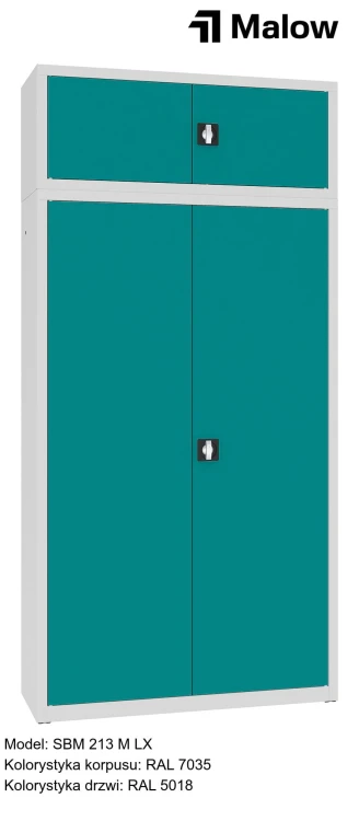 SBM 213 M LX Kolorystyka korpusu - RAL 7035 Kolorystyka drzwi - RAL 5018.jpg