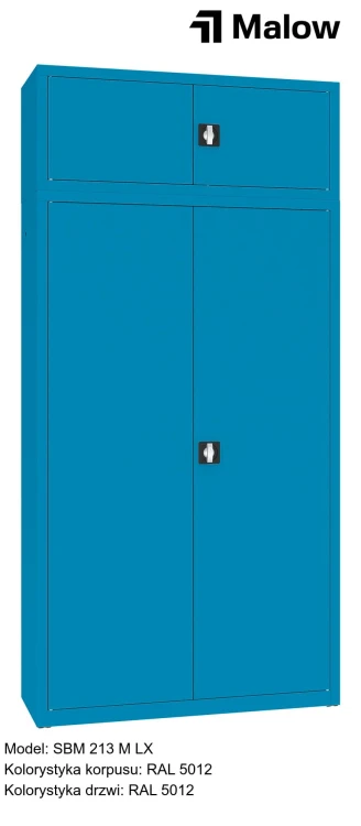 SBM 213 M LX Kolorystyka korpusu - RAL 5012 Kolorystyka drzwi - RAL 5012.jpg