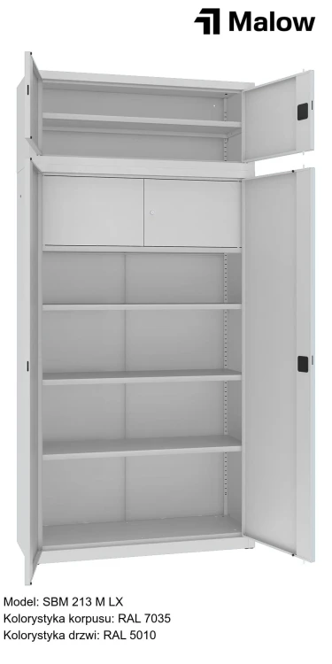 SBM 213 M LX Kolorystyka korpusu - RAL 7035 Kolorystyka drzwi - RAL 5010 (1).jpg