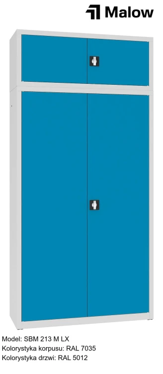 SBM 213 M LX Kolorystyka korpusu - RAL 7035 Kolorystyka drzwi - RAL 5012.jpg